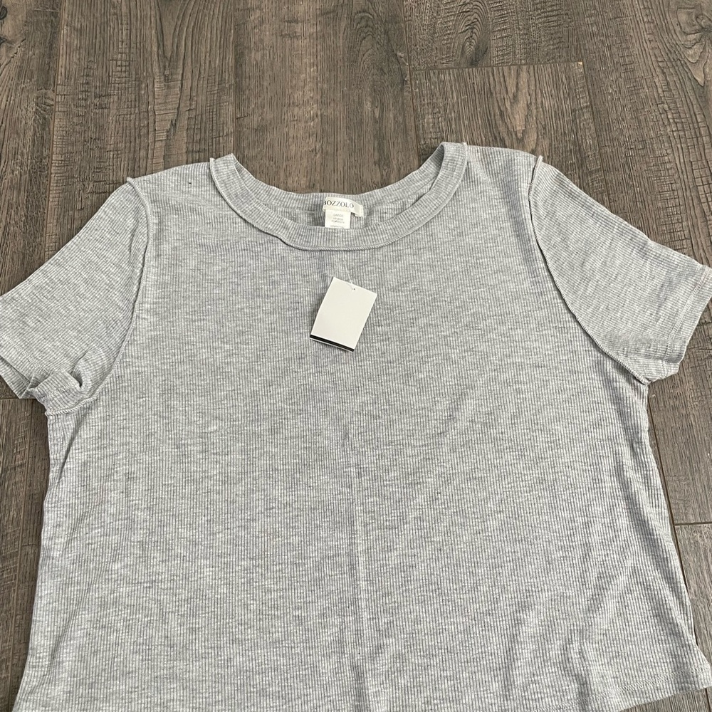 Bozzolo Light Gray Short Sleeve Tee